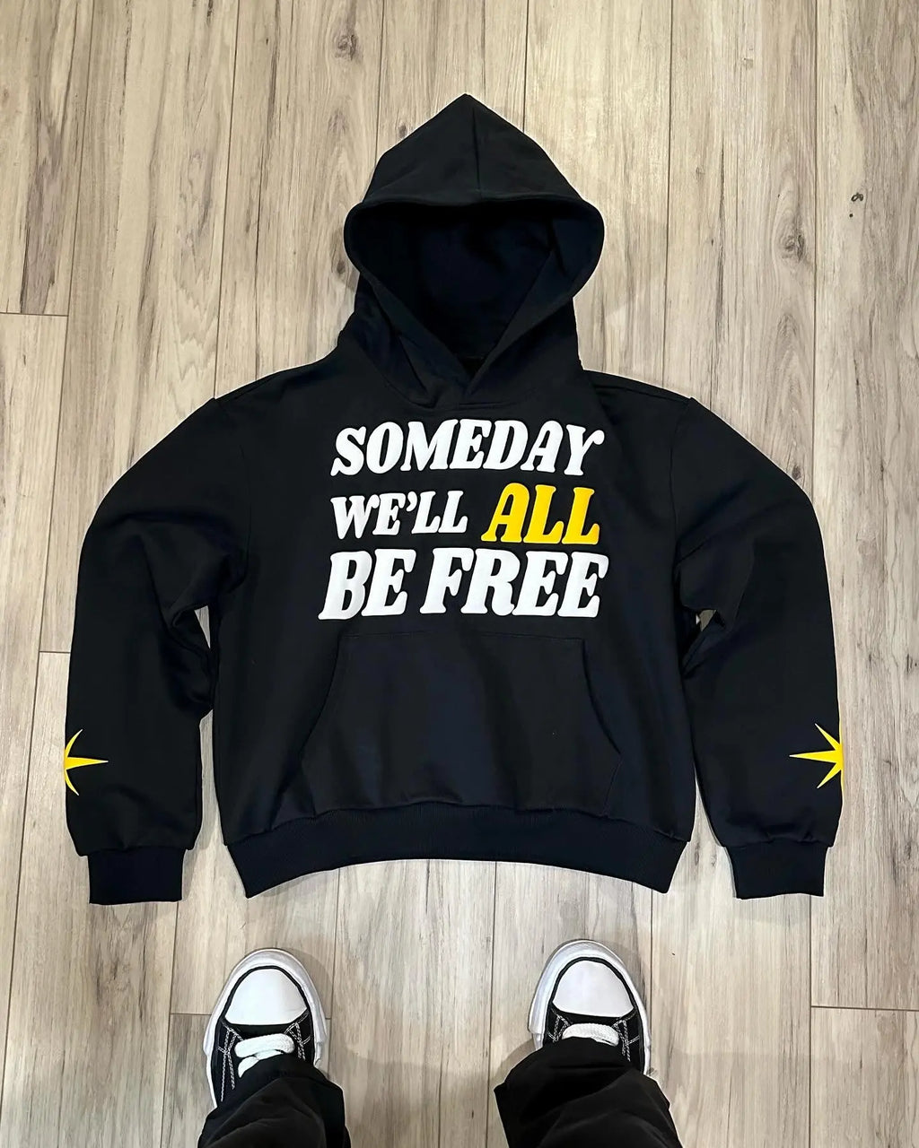 Front 2 Black SDWABF Hoodie 
