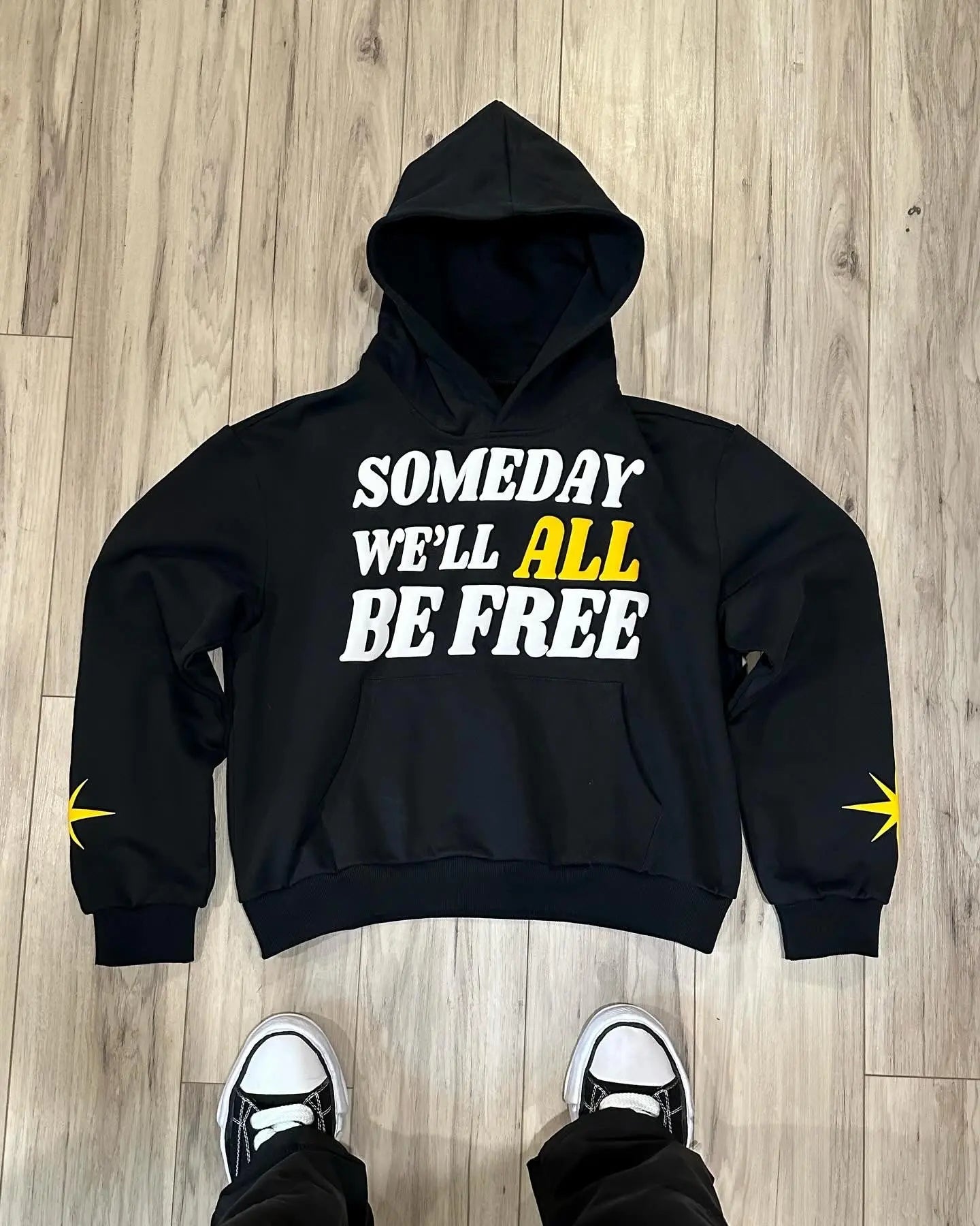 Front 2 Black SDWABF Hoodie 