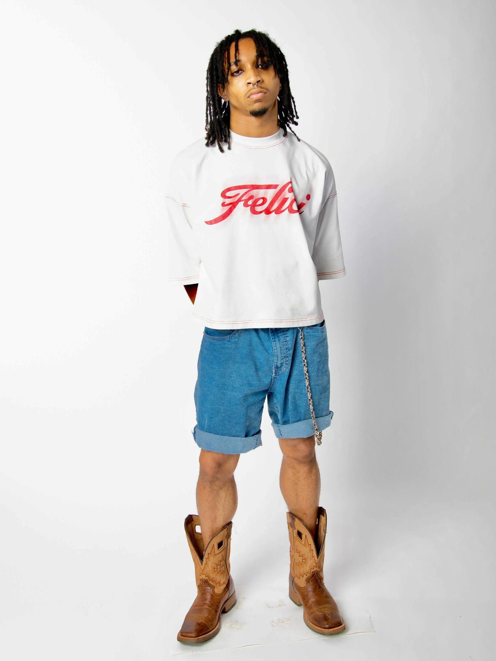 Stitched Blur Red Tee Felici