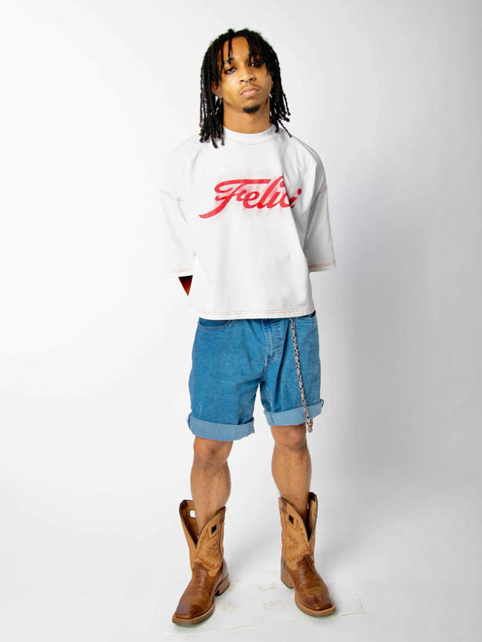 Stitched Blur Red Tee Felici
