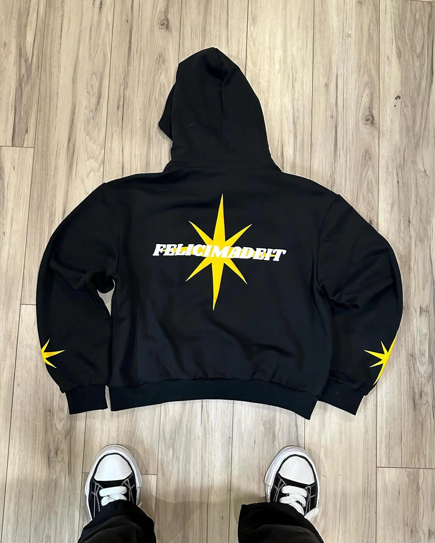 Back of Black SDWABF Hoodie 