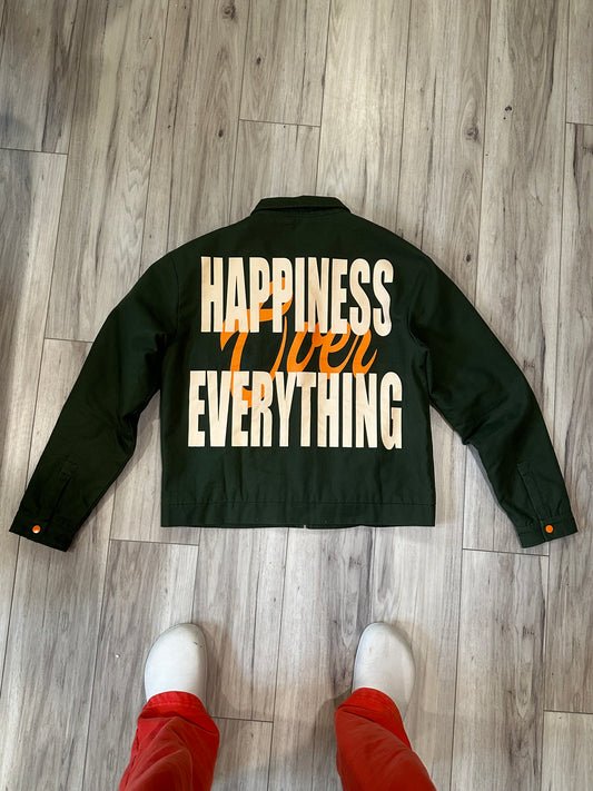Happiness Over Everything Worker Jacket